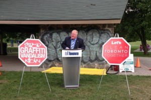 Rob Ford no West Deane Park, na Martingrove Road (CityNews/Peter Dworschak)