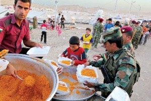 Refugiados sírios no Norte do Iraque. AONU estima que o conflito na Síria tenha provocado mais de 6milhões de deslocados (Foto de CEERWAN AZIZ/EPA)