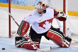 A guarda-redes Shannon Szabados fez 21 defesas na baliza do Canadá. Comité Olímpico Canadiano