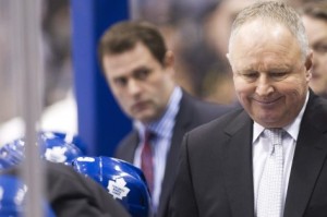  O treinador dos Toronto Maple Leafs Randy Carlyle. THE CANADIAN PRESS/Nathan Denette