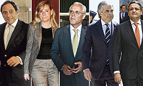 Portas, Paula Teixeira da Cruz, Miguel Macedo, Aguiar-Branco e Paulo Macedo, enfrentaram Gaspar