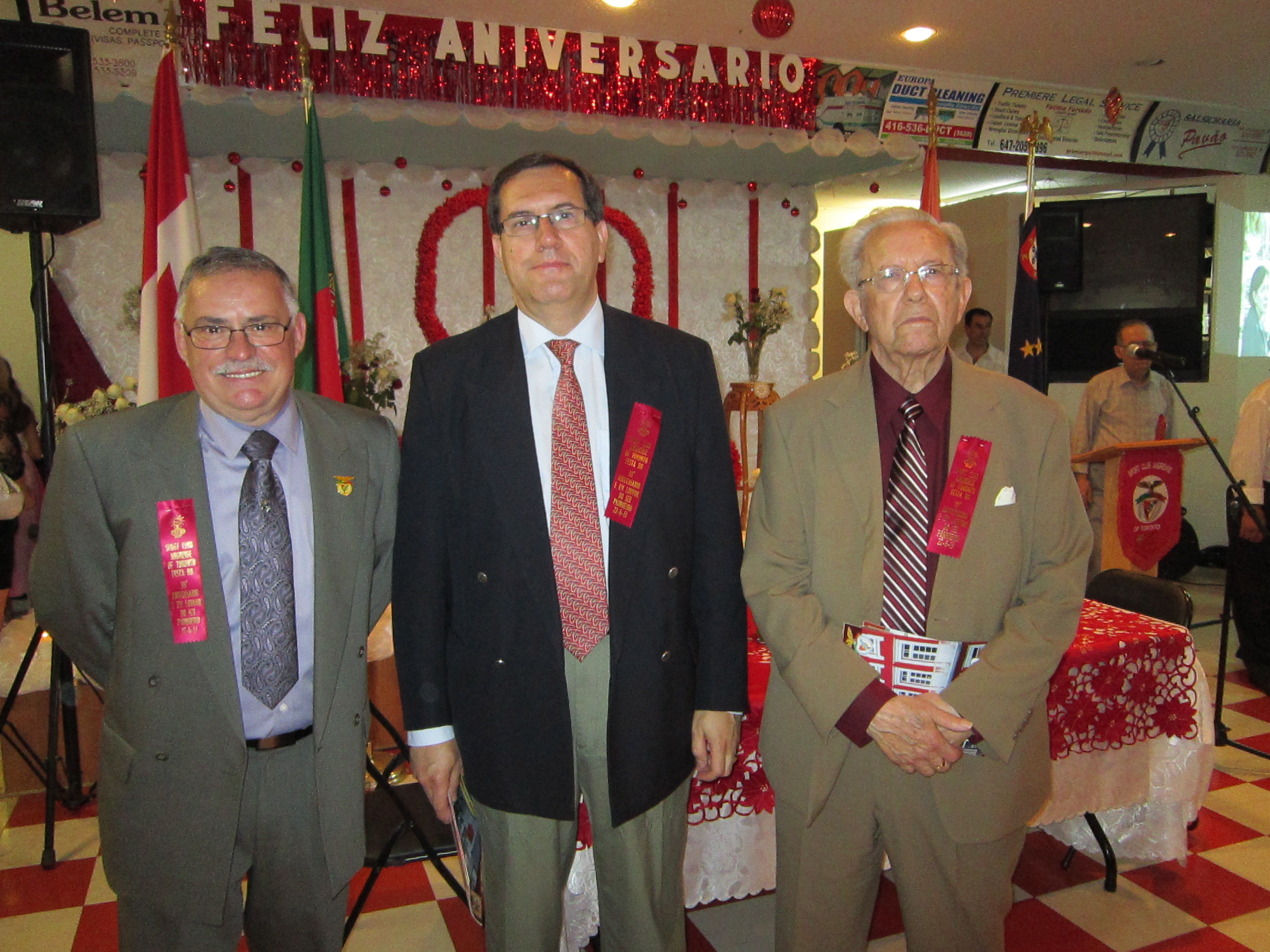 Jorge Medina, Júlio Vilela (cônsul) e Adalberto Bettencourt