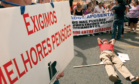 Os pensionistas já manifestaram a sua insatisfação com várias medidas do Governo