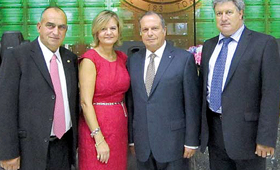 Carlos César e a esposa Luísa com Bernardino Ferreira e Jack Oliveira, da LIUNA Local 183