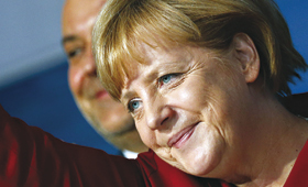 “Não tereis Merkel a não ser com a CDU” Angela Merkel (RALPH ORLOWSKI / REUTERS)