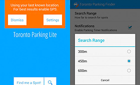 Toronto Parking Finder encontra estacionamento com base na sua localização. TORONTO PARKING FINDER.