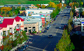 Vista aérea do centro de St. Albert, Alta. CORTESIA: City of St. Albert / Flickr