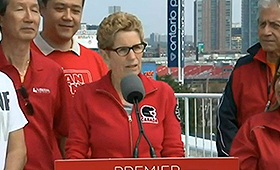 Kathleen Wynne em Markham, Ontário - 28 de maio de 2014. (THE CANADIAN PRESS/Frank Gunn)