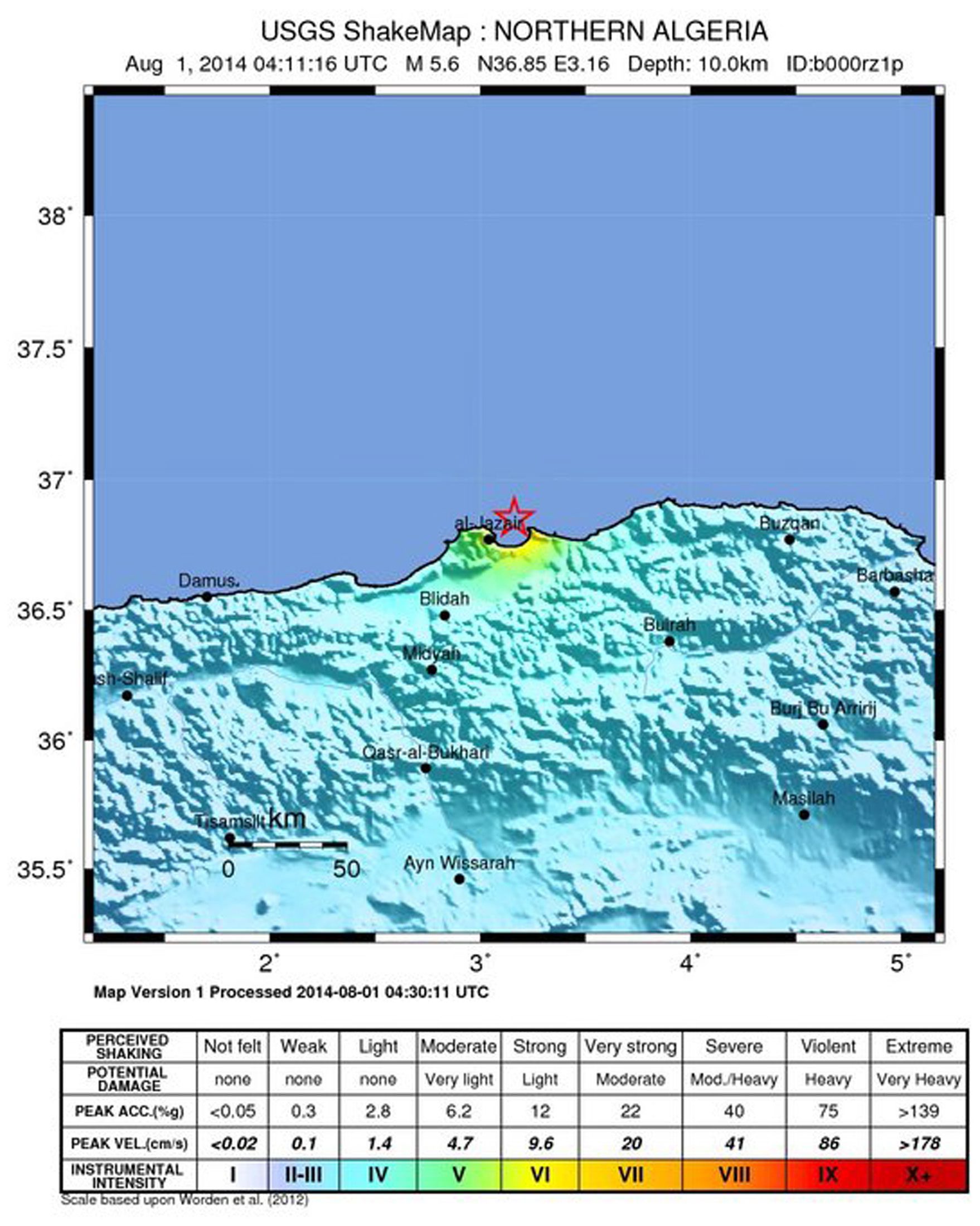 SISMO AO LARGO DE ARGEL PROVOCA SEIS MORTOS E 420 FERIDOS DEVIDO AO PÂNICO