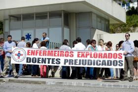 ENFERMEIROS PORTUGUESES CUMPREM PRIMEIRO DIA DE GREVE NACIONAL