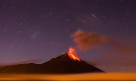 ATIVIDADE NO VULCÃO EQUATORIANO TUNGURAHUA MANTÉM-SE “MODERADA A ALTA”