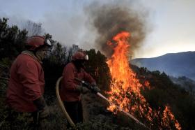 MAIS DE 50 BOMBEIROS COMBATEM INCÊNDIO NA ZONA DO CABO DA ROCA