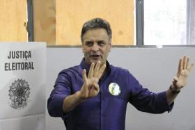 BRASIL/ELEIÇÕES: AÉCIO NEVES VOTA EM MINAS GERAIS E CRITICA “SORDIDEZ” DA CAMPANHA