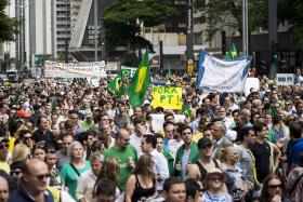 MANIFESTAÇÃO EM SÃO PAULO CONTRA A REELEIÇÃO DE DILMA ROUSSEFF