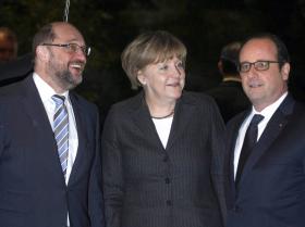 HOLLANDE, MERKEL E SCHULZ DISCUTEM GRÉCIA AO JANTAR