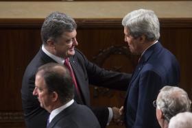 CHEFE DA DIPLOMACIA NORTE-AMERICANA JOHN KERRY VISITA KIEV