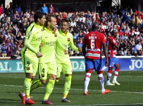 BARCELONA VENCE EM GRANADA E APROXIMA-SE, À CONDIÇÃO, DO REAL MADRID