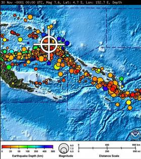 AMEAÇA DE TSUNAMI APÓS SISMO DE MAGNITUDE 7,4 SACODE PAPUA NOVA GUINÉ