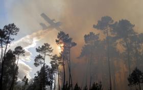 INCÊNDIO EM OURÉM JÁ FOI “DOMINADO” PELOS BOMBEIROS