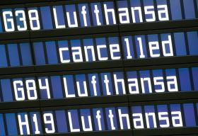 VOO DA LUFTHANSA ENTRE FRANKFURT E LISBOA CANCELADO HOJE DEVIDO A GREVE