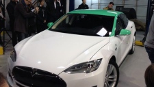 A frota Teo Taxi vai incluir Teslas (CTV Montreal/Cindy Sherwin)