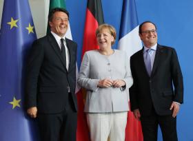 RENZI, HOLLANDE E MERKEL DEBATEM FUTURO DA UE