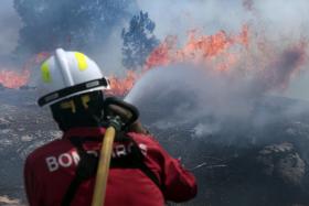 MAIS DE 200 BOMBEIROS COMBATEM FOGO EM AROUCA QUE AMEAÇA CASAS ISOLADAS