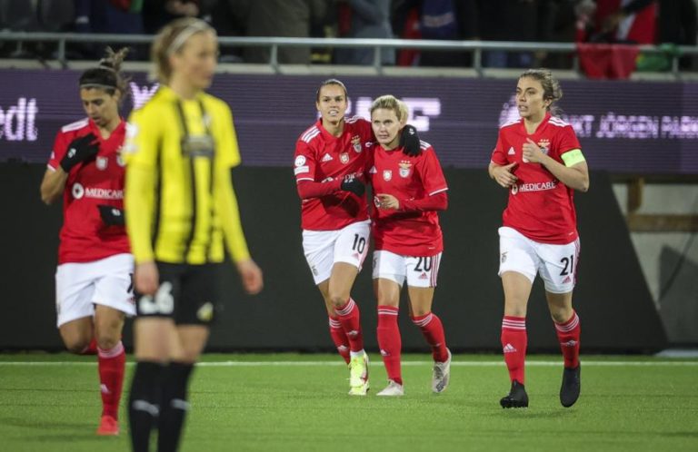 Benfica bate Häcken e soma primeira vitória na ‘Champions’ feminina