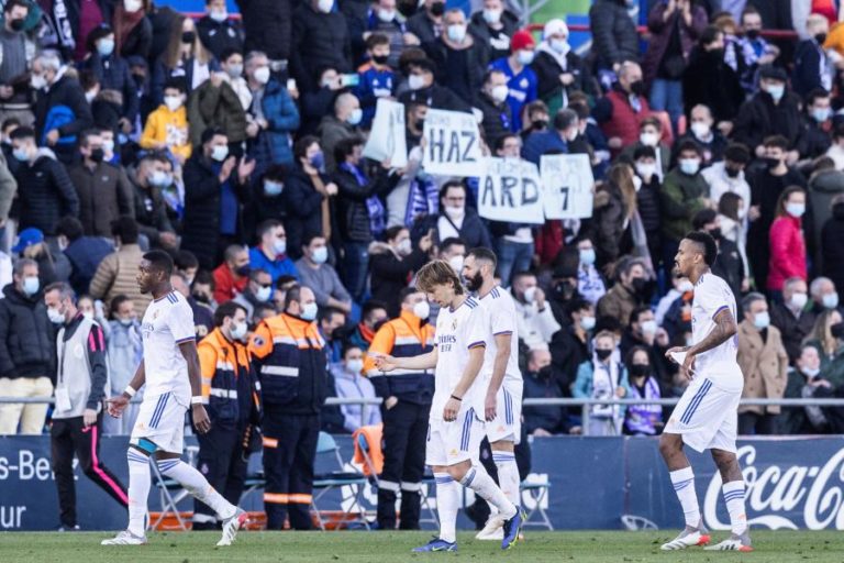 Líder Real Madrid sofre em Getafe a segunda derrota na Liga espanhola