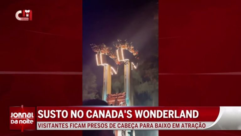 Susto em Toronto: Visitantes presos de cabeça para baixo no Canada’s Wonderland